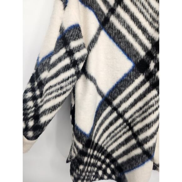 ANINE BING Oakley oversized checked brushed Shirt Jacket size S #2H421 - Picture 10 of 15